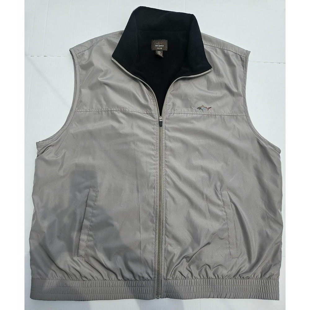 Greg Norman Reversible Fleece/Nylon Golf Vest XXL Black Zipper Pocket